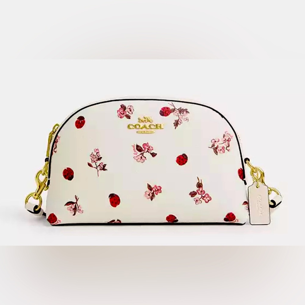 CROSSBODY WITH LADYBUG FLORAL PRINT